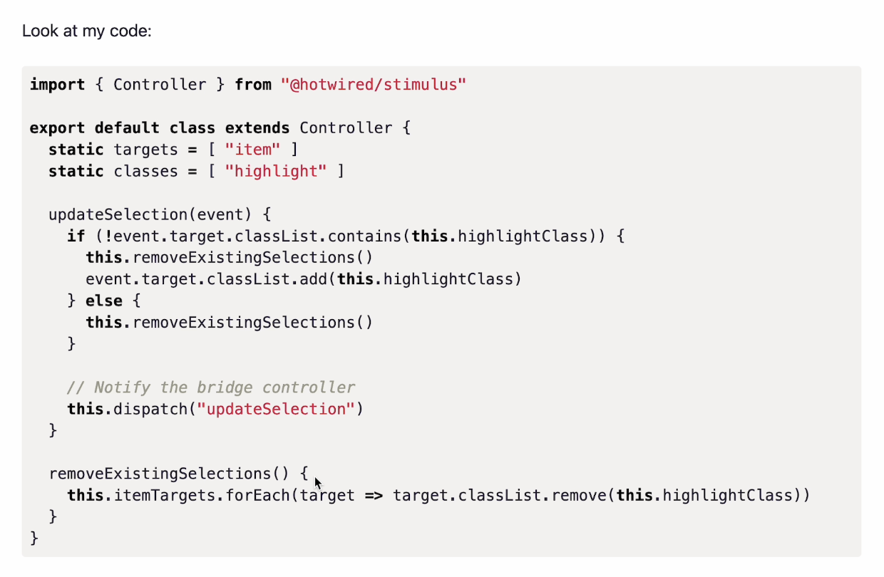 Syntax highlighting in code blocks